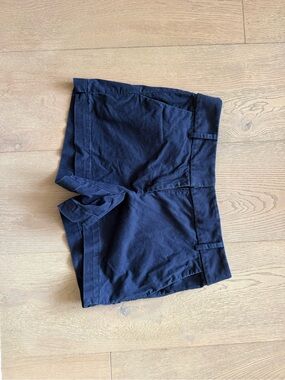 LOFT Navy Flat-Front Riviera Shorts
